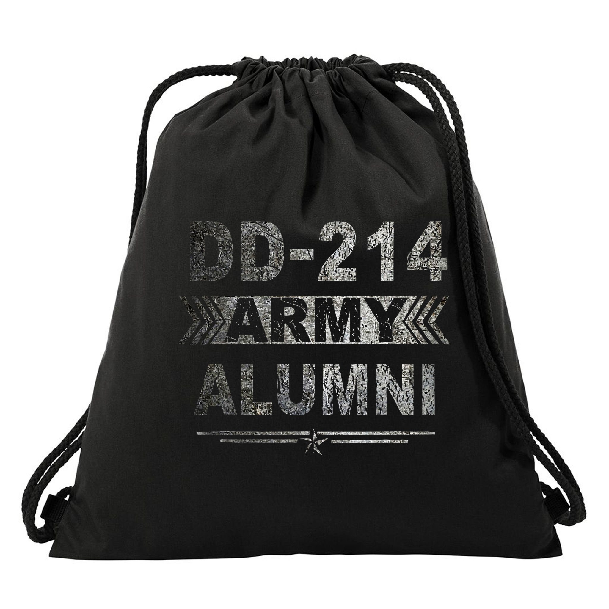 DD 214 Army Alumni Military Veteran Retirement Gifts Drawstring Bag