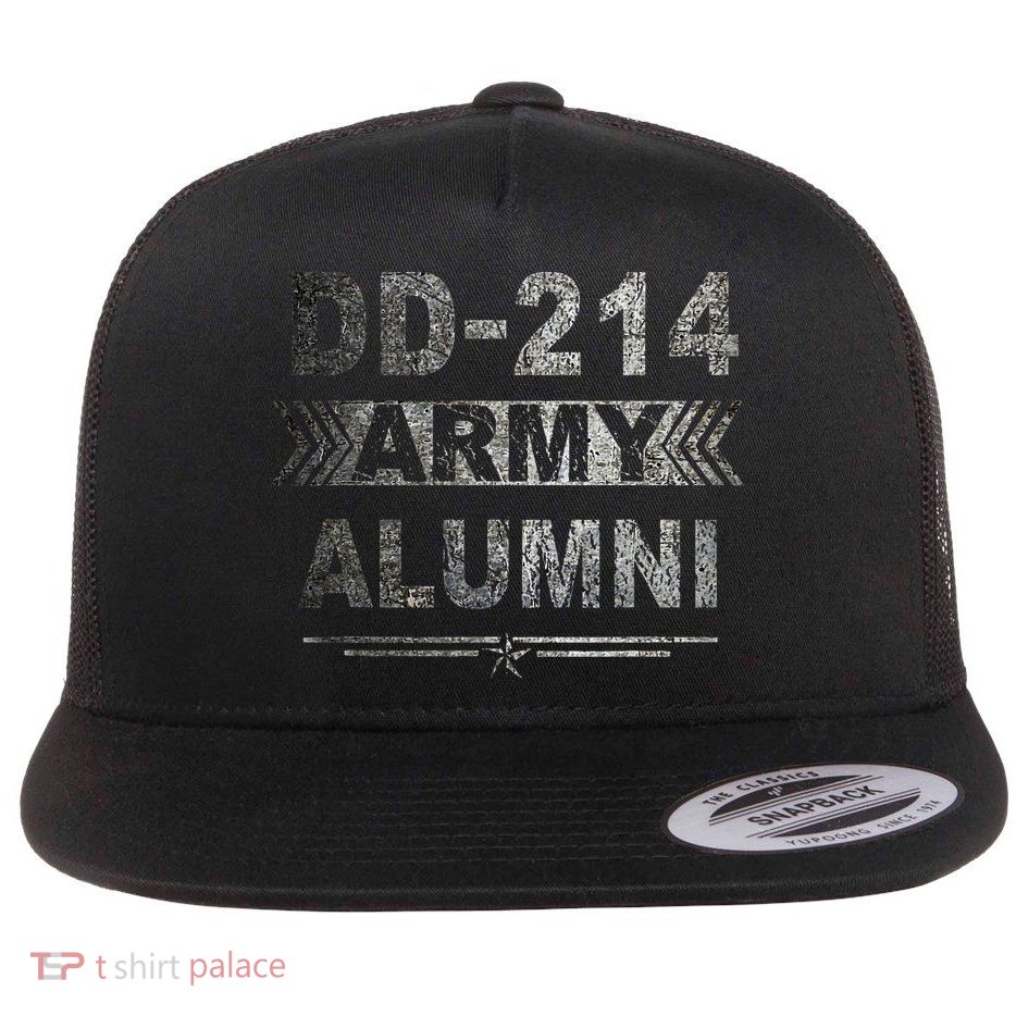 DD 214 Army Alumni Military Veteran Retirement Gifts Flatbill Hat