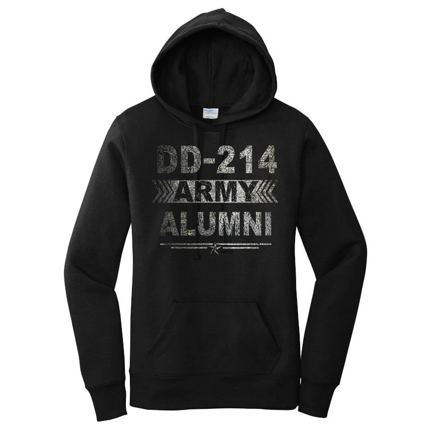 DD 214 Army Alumni Military Veteran Retirement Gifts Women's Pullover Hoodie