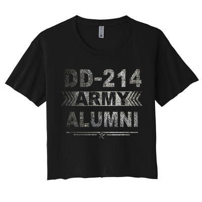 DD 214 Army Alumni Military Veteran Retirement Gifts Crop Top