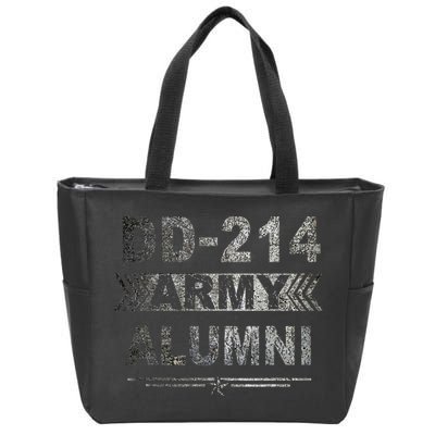 DD 214 Army Alumni Military Veteran Retirement Gifts Zip Tote Bag