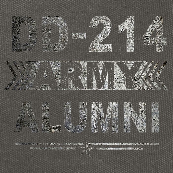 DD 214 Army Alumni Military Veteran Retirement Gifts Cotton Canvas Backpack