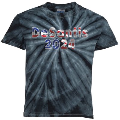 DeSantis 2024 American Flag Kids Tie-Dye T-Shirt