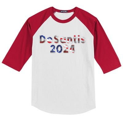 DeSantis 2024 American Flag Kids Colorblock Raglan Jersey