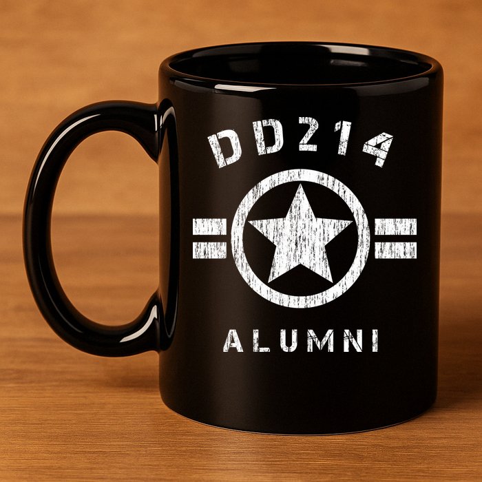 DD 214 Alumni Army 11oz C Handle Ceramic Mug