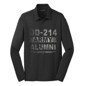 DD 214 Army Alumni Military Veteran Retirement Gifts Silk Touch Performance Long Sleeve Polo