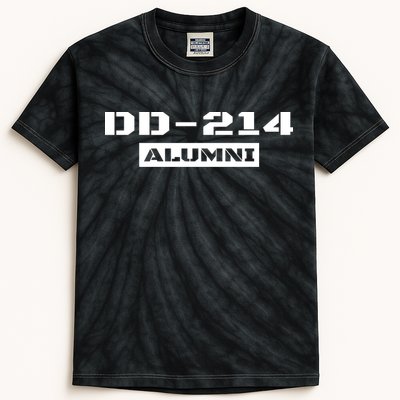 Dd 214 Alumni Kids Tie-Dye T-Shirt