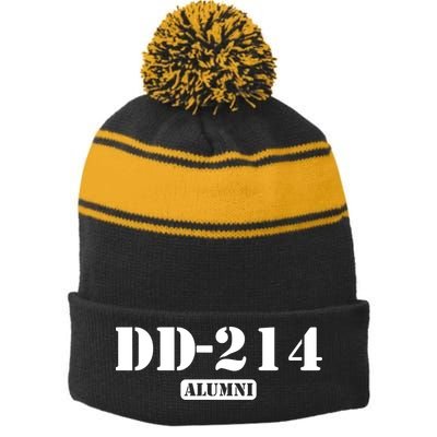 DD 214 Alumni Stripe Pom Pom Beanie