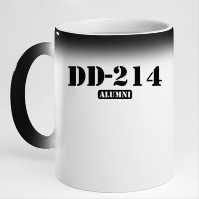 DD 214 Alumni 11oz Black Color Changing Mug