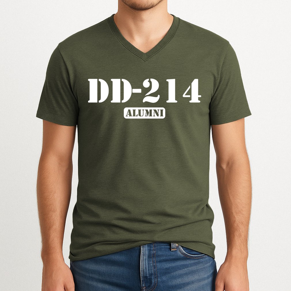 DD 214 Alumni V-Neck T-Shirt