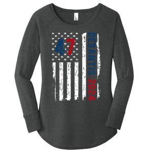 DeSantis 2024 American Flag For President Ron DeSantis 2024 Women's Perfect Tri Tunic Long Sleeve Shirt