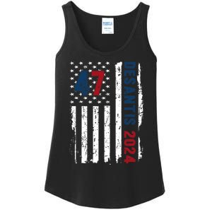 DeSantis 2024 American Flag For President Ron DeSantis 2024 Ladies Essential Tank