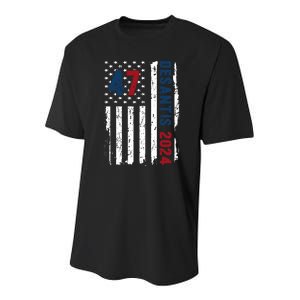 DeSantis 2024 American Flag For President Ron DeSantis 2024 Youth Performance Sprint T-Shirt