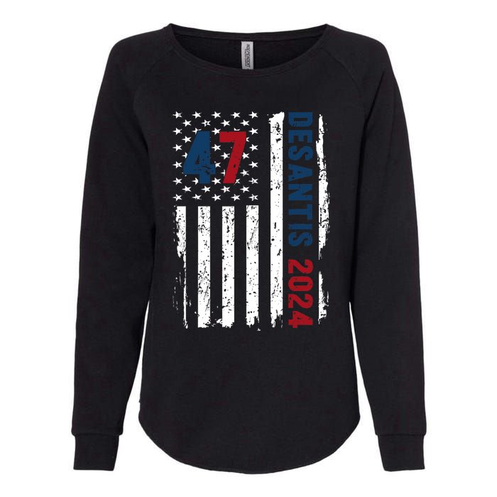 DeSantis 2024 American Flag For President Ron DeSantis 2024 Womens California Wash Sweatshirt