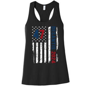 DeSantis 2024 American Flag For President Ron DeSantis 2024 Women's Racerback Tank