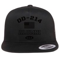 DD 214 Alumni American Flag Flat Bill Trucker Hat