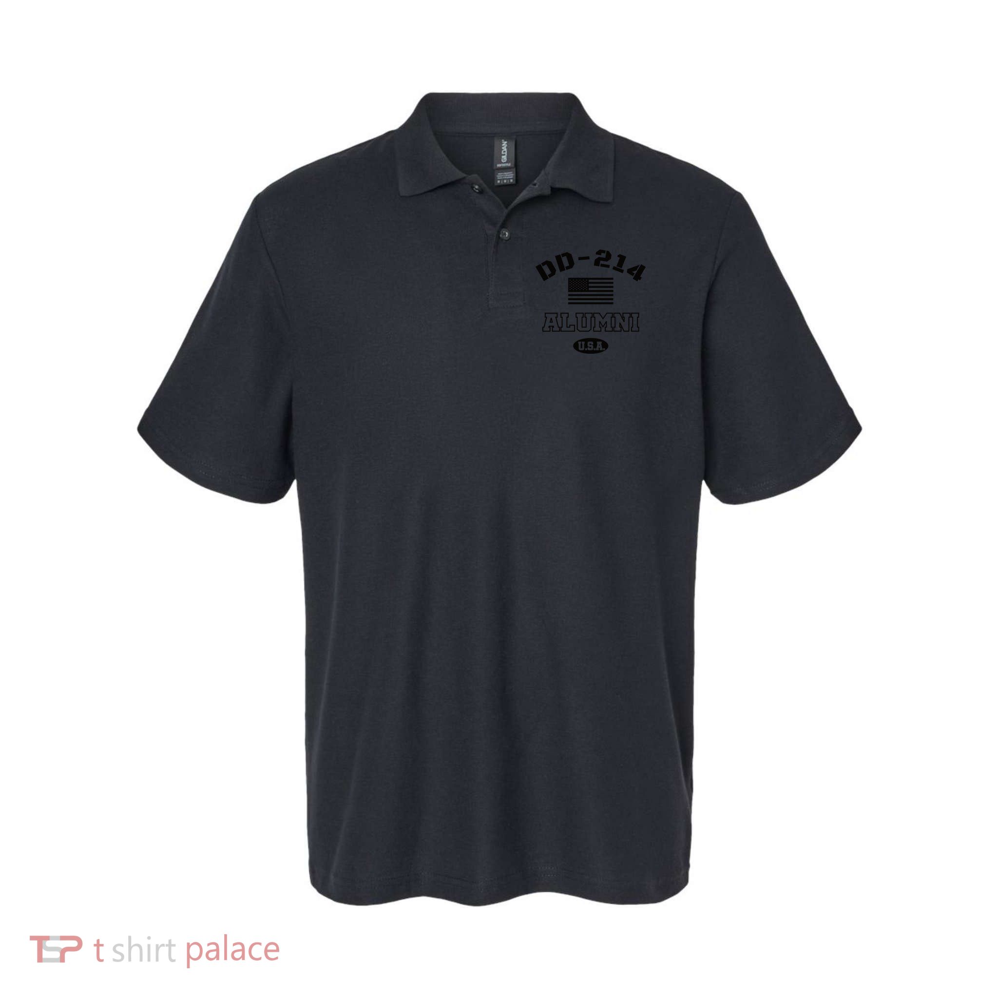 DD 214 Alumni American Flag Polo