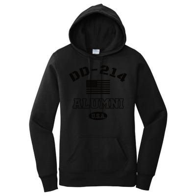 DD 214 Alumni American Flag Women's Pullover Hoodie