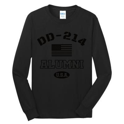 DD 214 Alumni American Flag Tall Long Sleeve T-Shirt