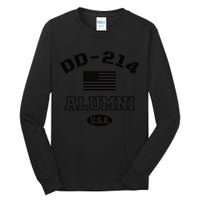 DD 214 Alumni American Flag Tall Long Sleeve T-Shirt