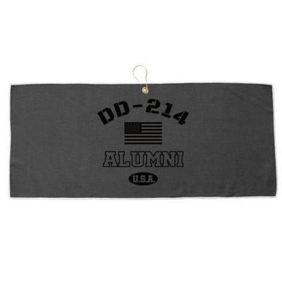 DD 214 Alumni American Flag Large Microfiber Waffle Golf Towel