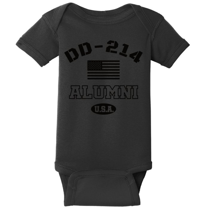 DD 214 Alumni American Flag Baby Bodysuit