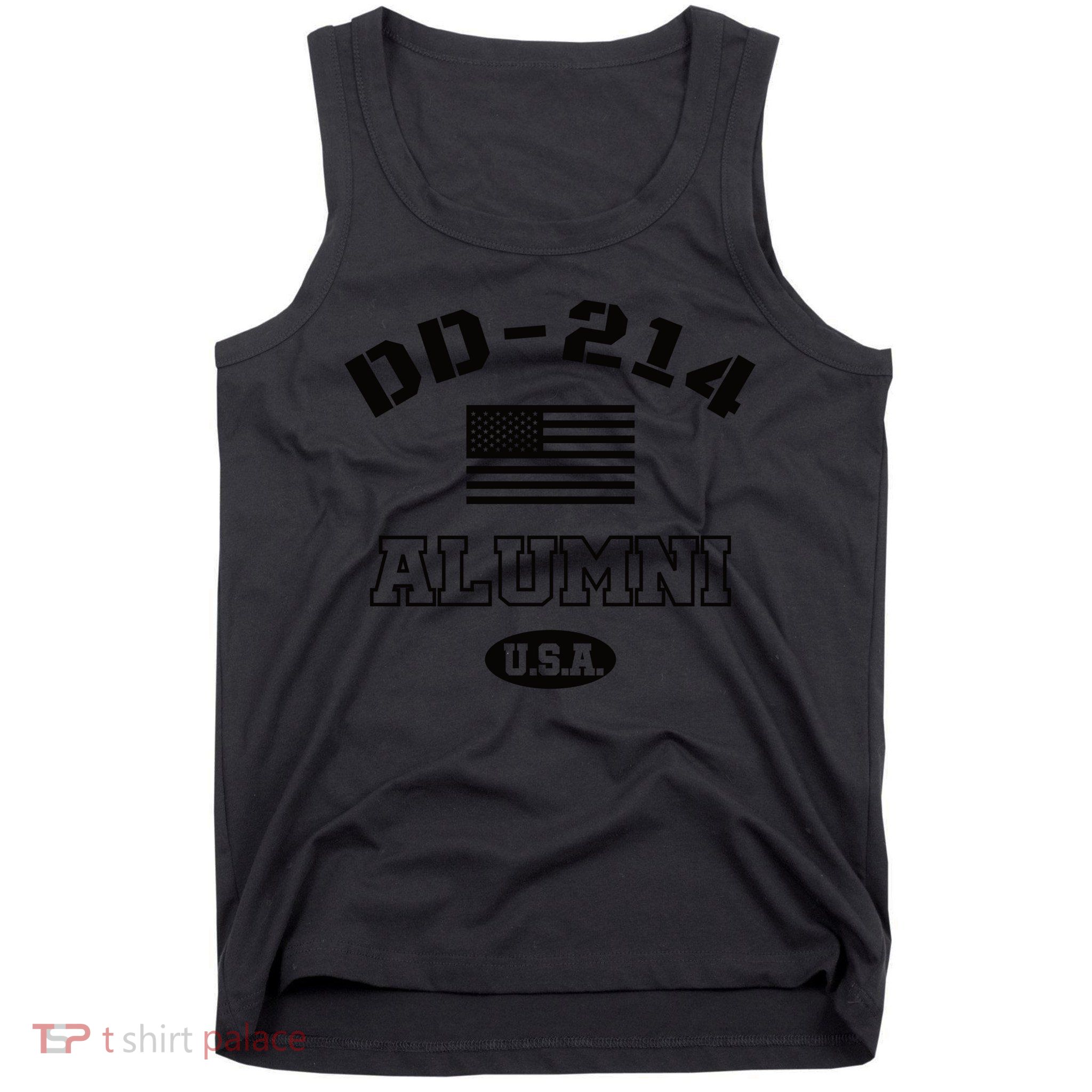 DD 214 Alumni American Flag Tank Top