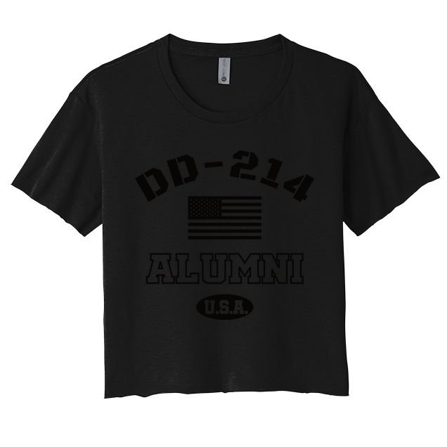 DD 214 Alumni American Flag Crop Top