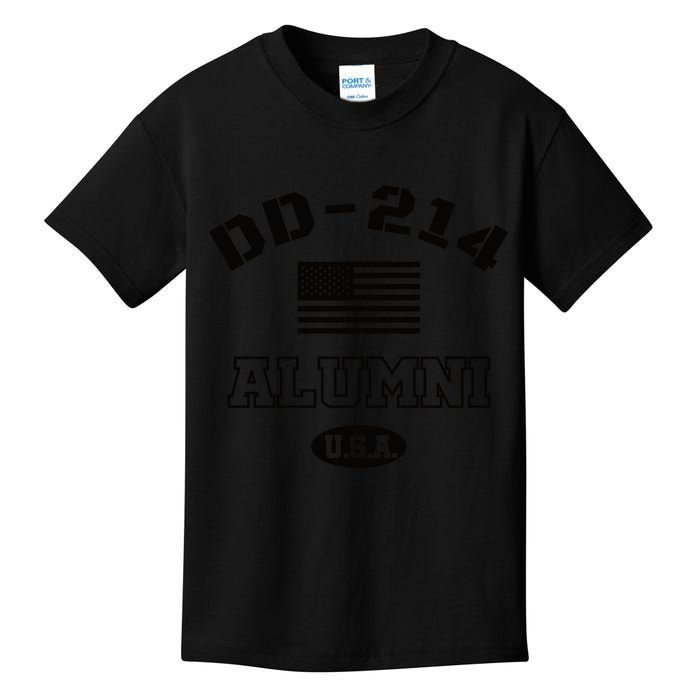 DD 214 Alumni American Flag Kids T-Shirt