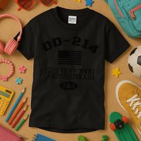 DD 214 Alumni American Flag Kids T-Shirt