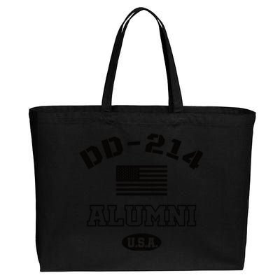 DD 214 Alumni American Flag Cotton Canvas Jumbo Tote