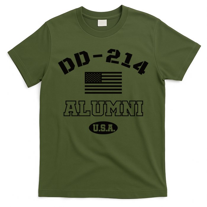 DD 214 Alumni American Flag T-Shirt