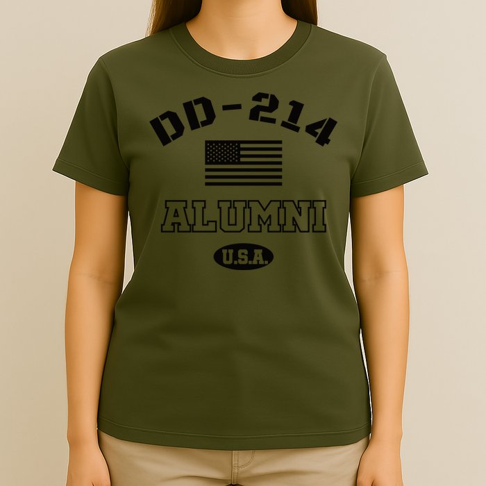 DD 214 Alumni American Flag T-Shirt