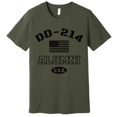 DD 214 Alumni American Flag Premium T-Shirt