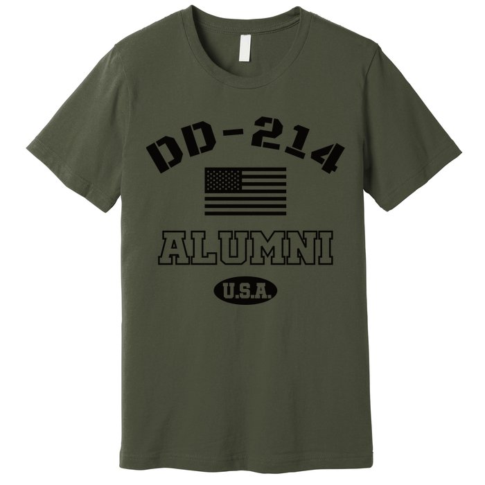 DD 214 Alumni American Flag Premium T-Shirt