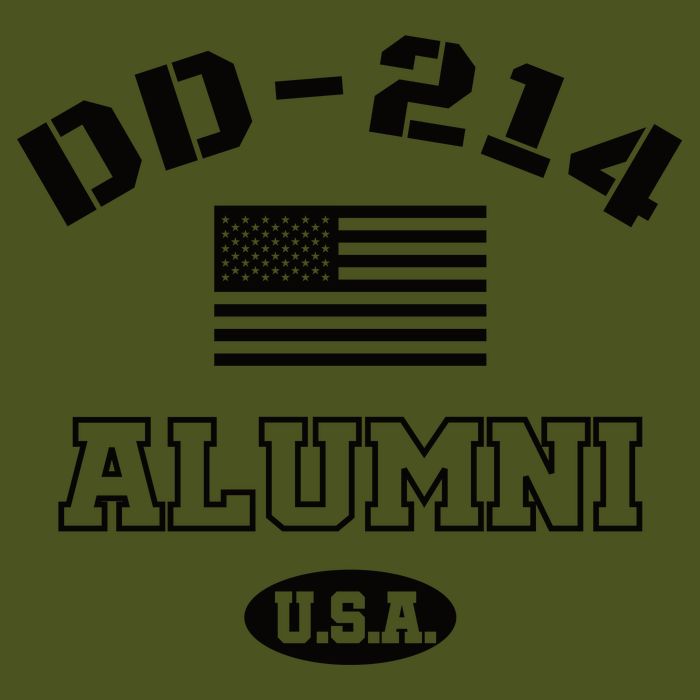 DD 214 Alumni American Flag Premium T-Shirt