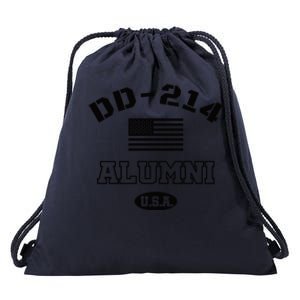 DD 214 Alumni American Flag Drawstring Bag