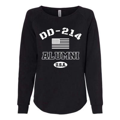 DD 214 Alumni American Flag Womens California Wash Sweatshirt