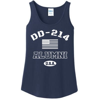 DD 214 Alumni American Flag Ladies Essential Tank