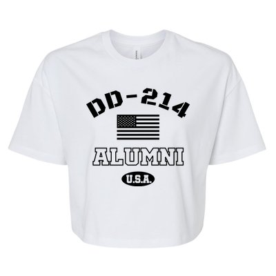 DD 214 Alumni American Flag Bella+Canvas Jersey Crop Tee