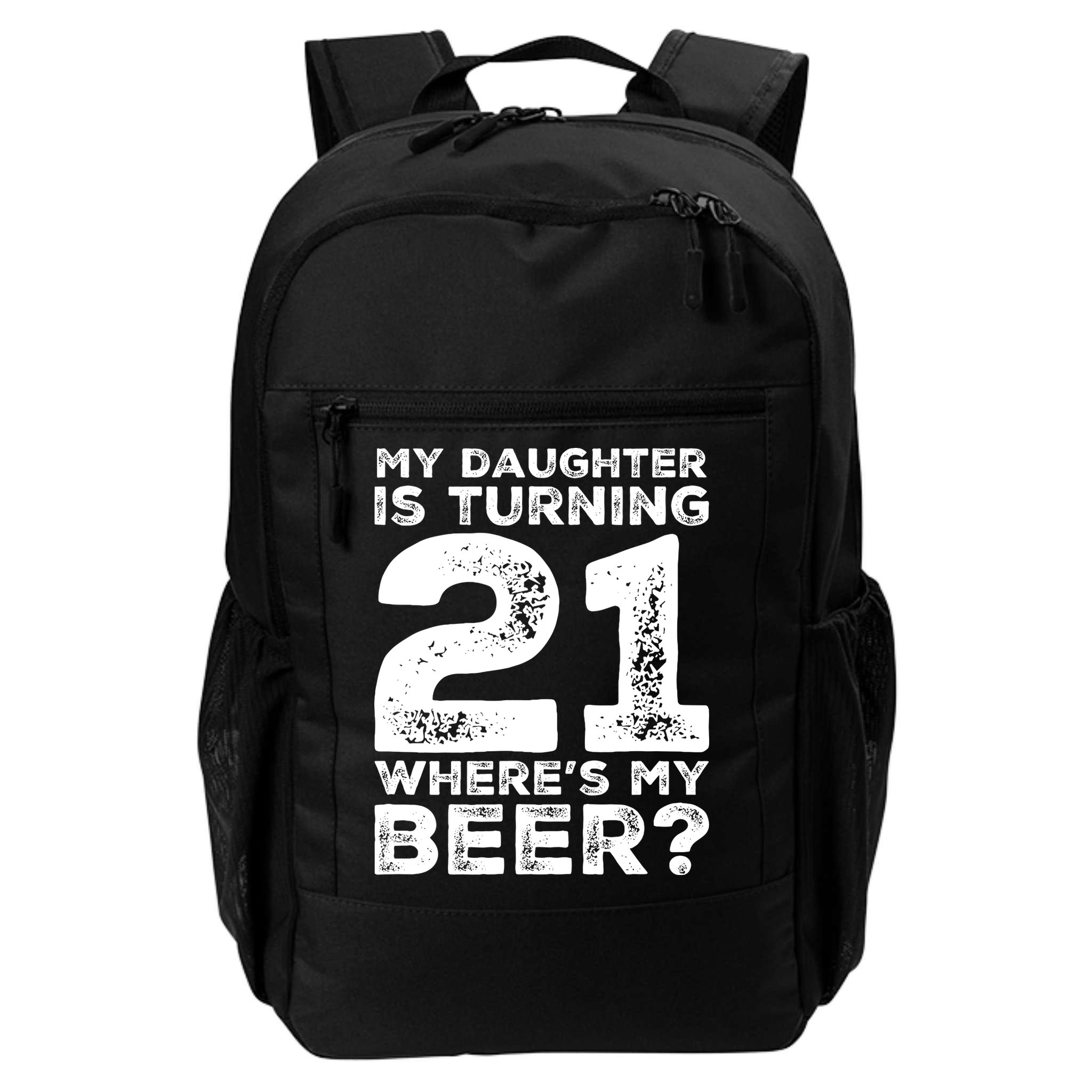 Dad 21st Birthday Daughter Turning 21 Years Old Beer Backpack