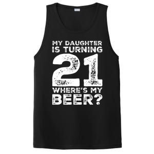 Dad 21st Birthday Daughter Turning 21 Years Old Beer PosiCharge Competitor Tank