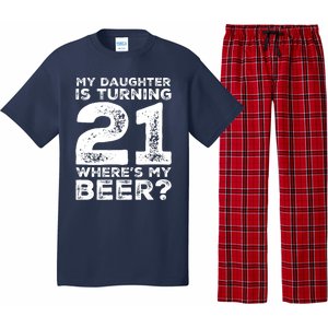 Dad 21st Birthday Daughter Turning 21 Years Old Beer Pajama Set