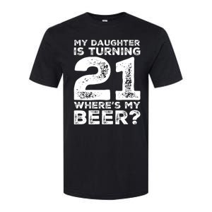 Dad 21st Birthday Daughter Turning 21 Years Old Beer Softstyle CVC T-Shirt