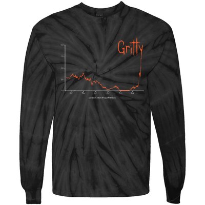 Detroit 2024 Baseball Gritty Tie-Dye Long Sleeve Shirt