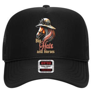 Derby 2024 Big Hat Derby Day Horse Silks And Hats & Dress High Crown Mesh Back Trucker Hat