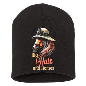 Derby 2024 Big Hat Derby Day Horse Silks And Hats & Dress Short Acrylic Beanie