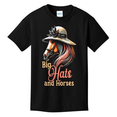 Derby 2024 Big Hat Derby Day Horse Silks And Hats & Dress Kids T-Shirt