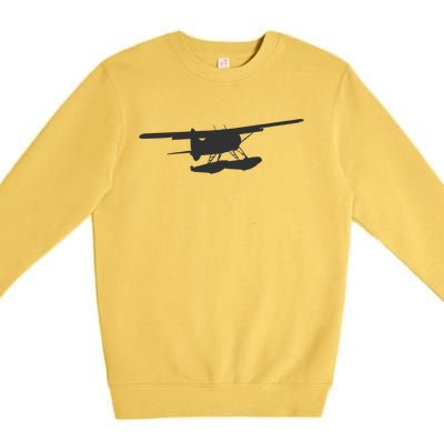 Dhc 2 Beaver Floatplane Silhouette Design Premium Crewneck Sweatshirt