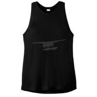 Dhc 2 Beaver Floatplane Silhouette Design Ladies PosiCharge Tri-Blend Wicking Tank